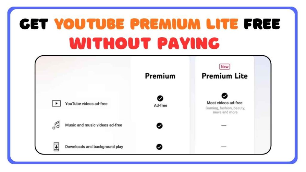 How to Get YouTube Premium Lite Free in India without Paying