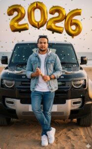 Land Rover Defender New Year Celebration AI Prompt